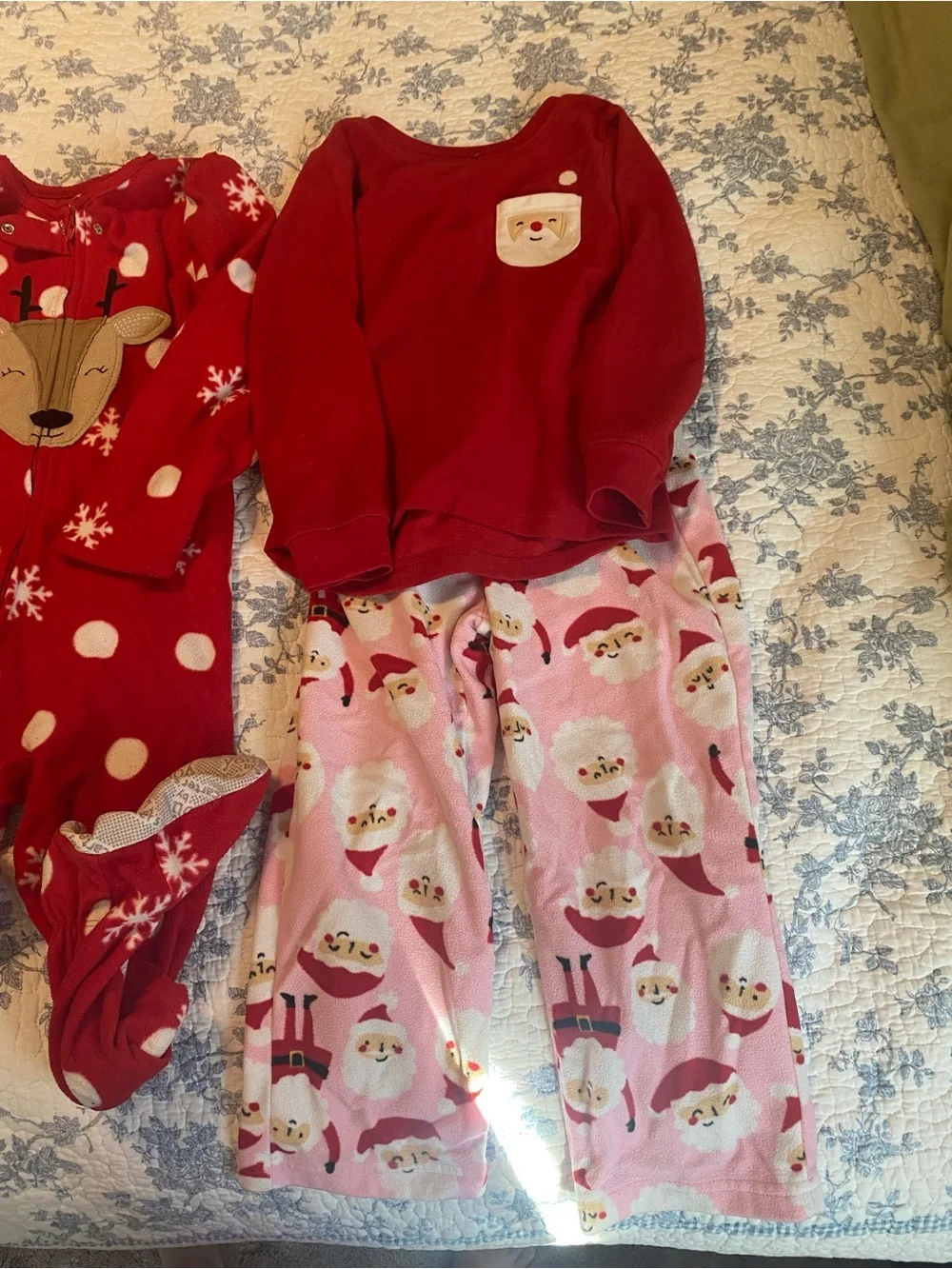Toddler Girl Holiday Christmas Winter Pajama 4T Bundle